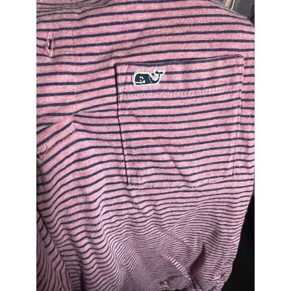 Vineyard Vines Boys Salmon Pink and Blue Striped 100% Cotton Polo Shirt 5T - Picture 8 of 8